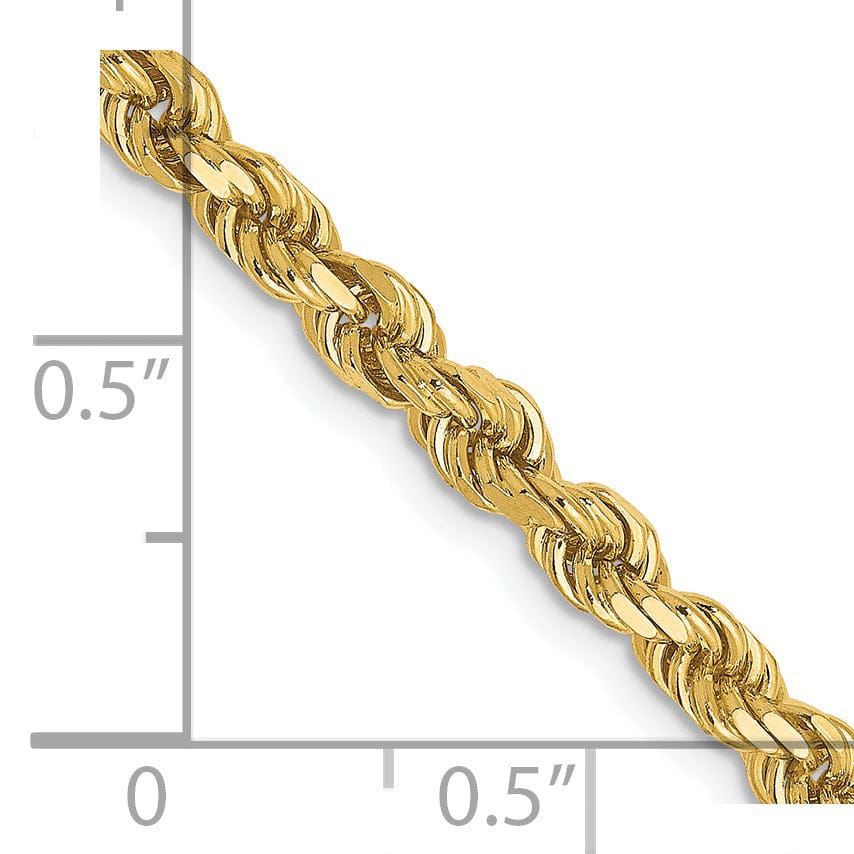 14k Yellow Gold 3.5mm D.C Rope Chain