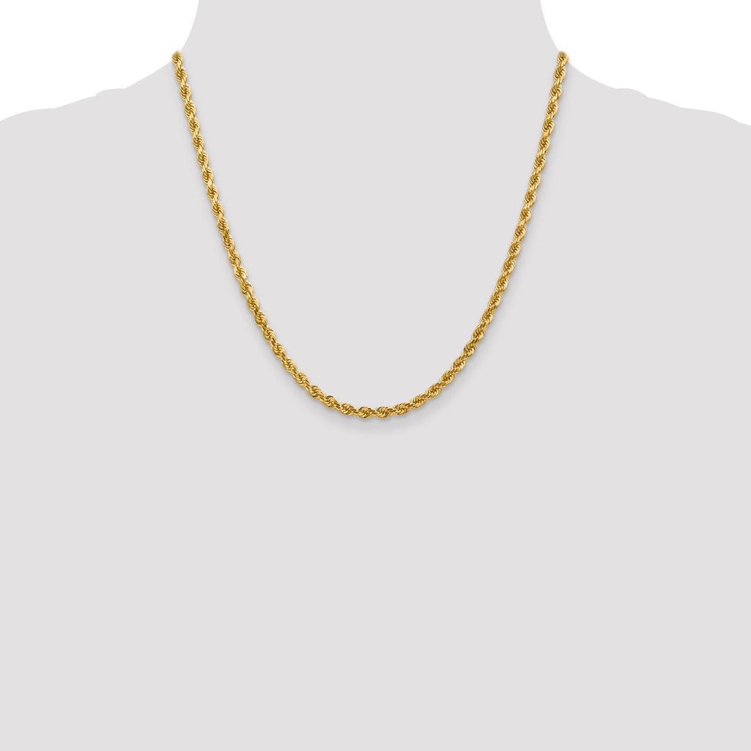 14k Yellow Gold 4.00mm D.C Rope Chain