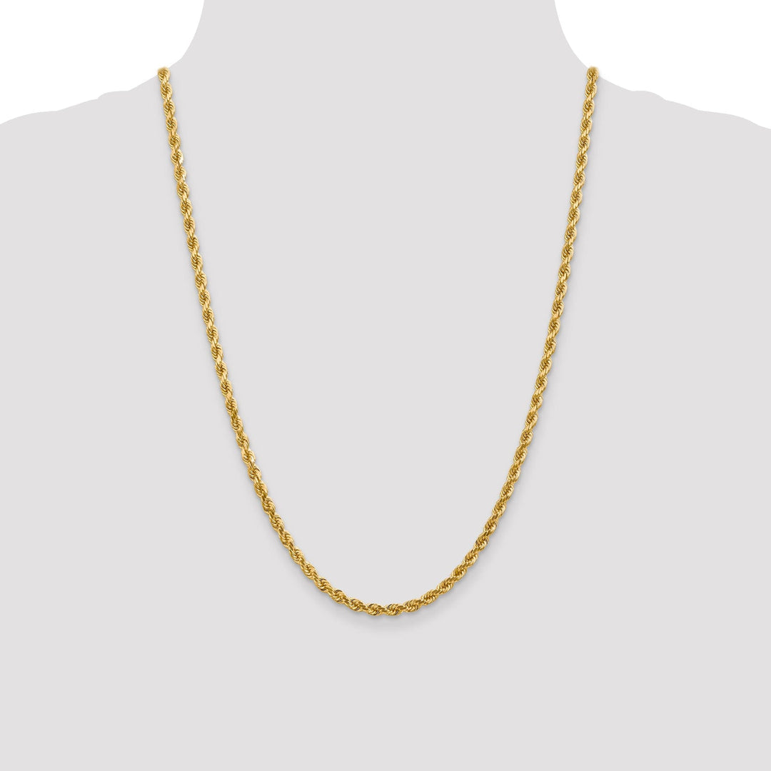 14k Yellow Gold 4.00mm D.C Rope Chain