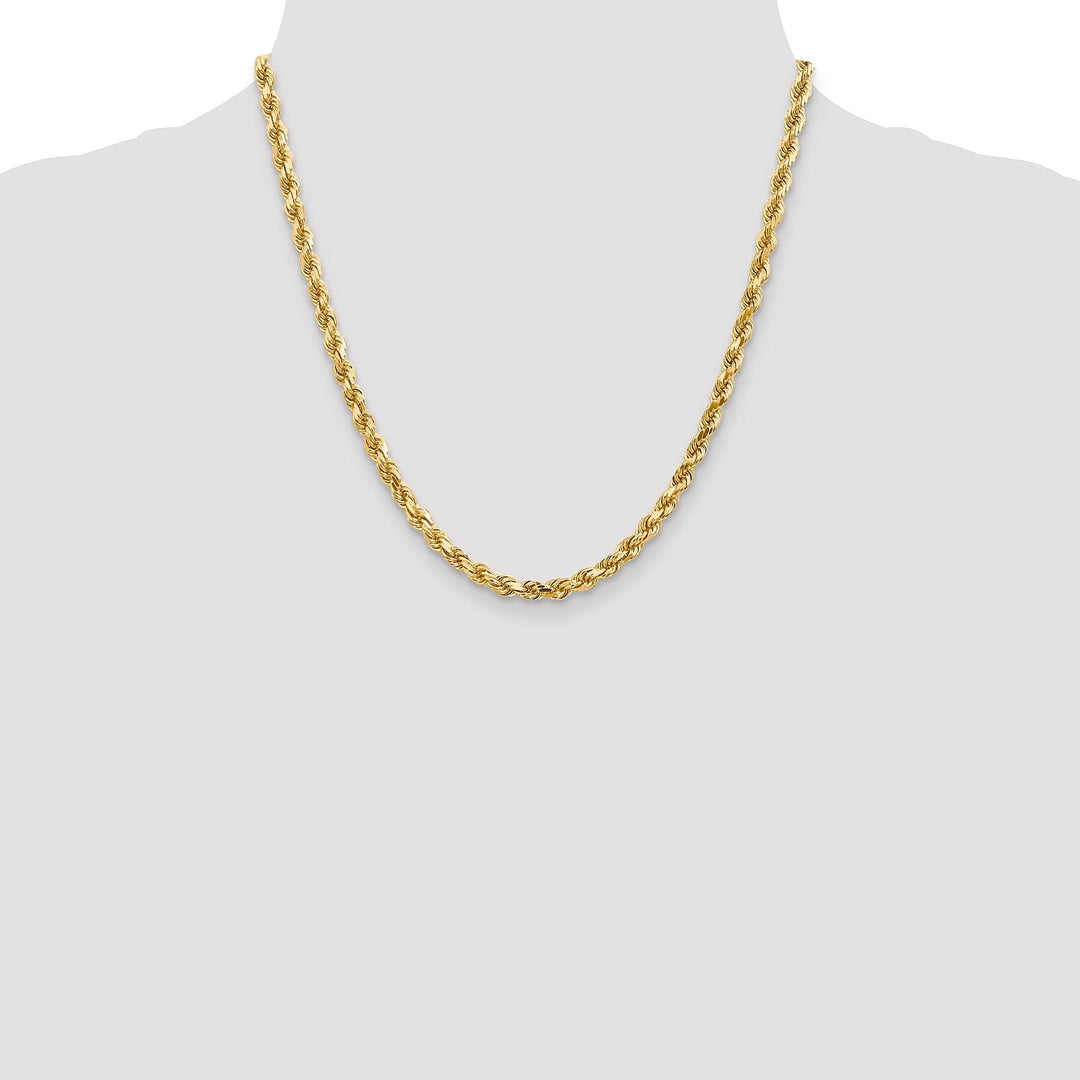 14k Yellow Gold 5.0mm D.C Rope Chain