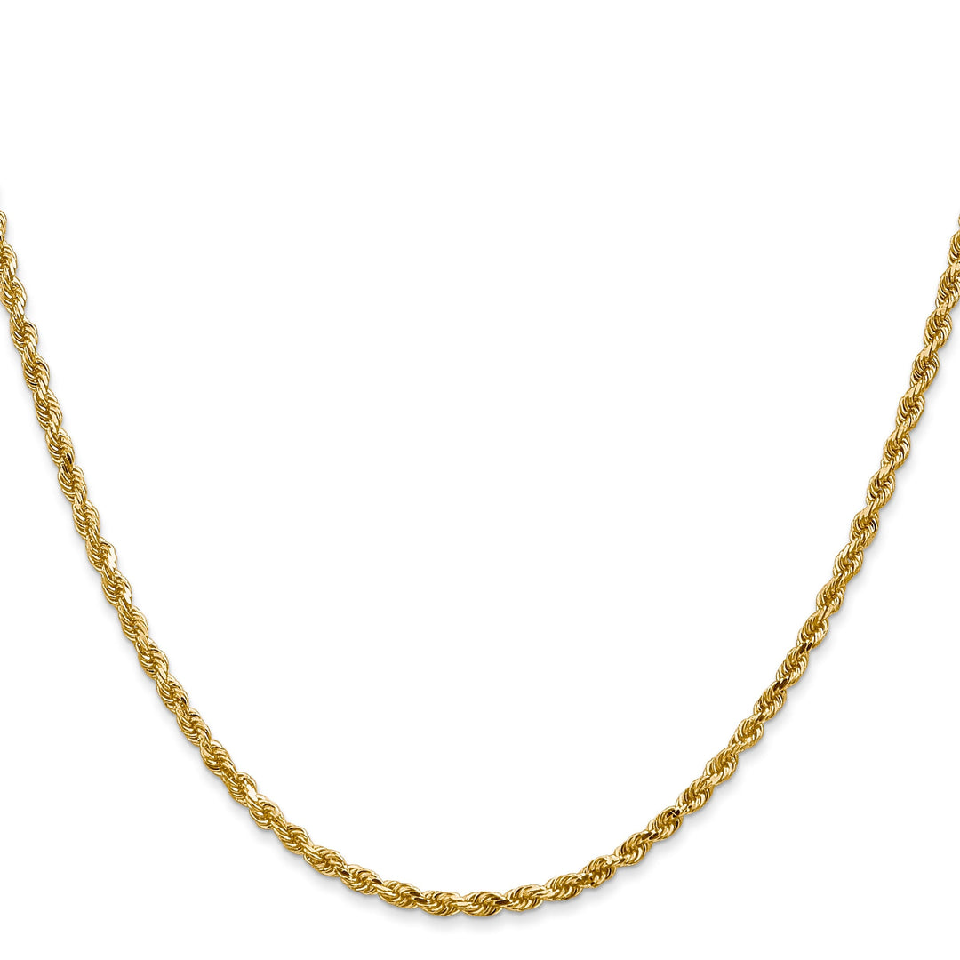 14k Yellow Gold 2.5m D.C Lightweight Rope Chain