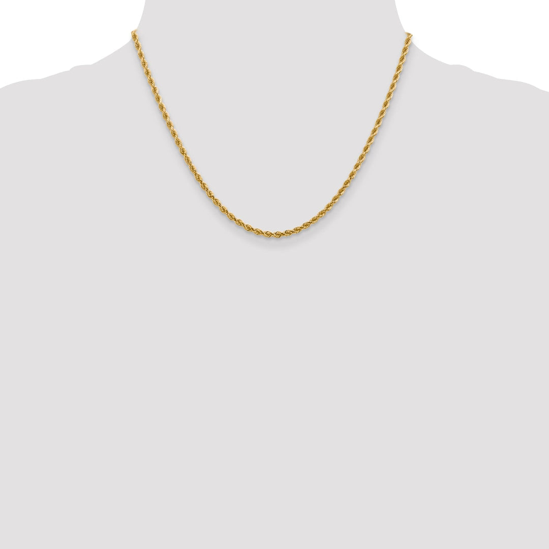 14k Yellow Gold 2.75m DC Lightweight Rope Chain