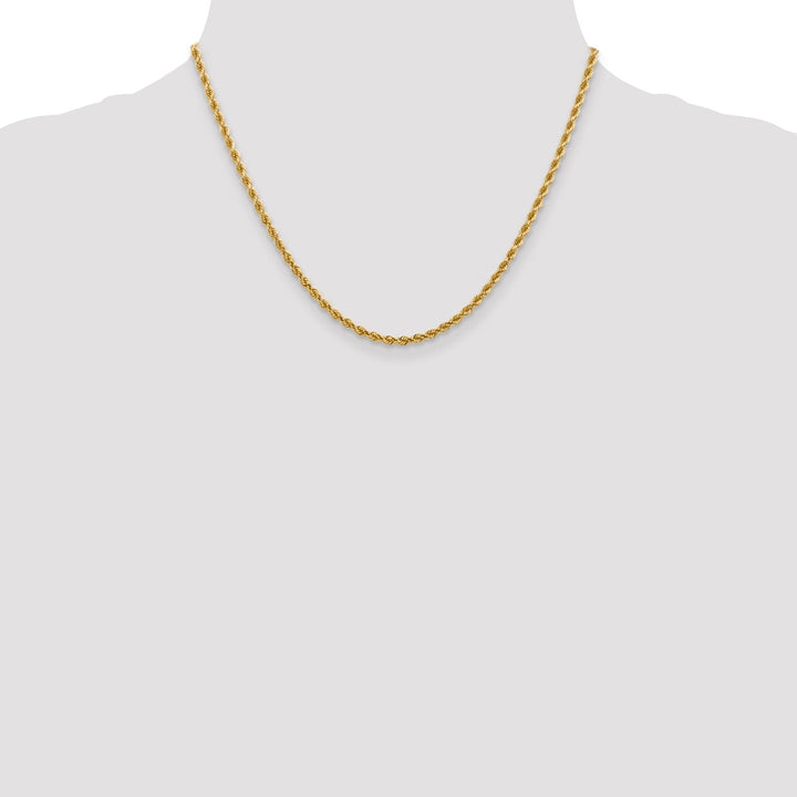 14k Yellow Gold 2.75m DC Lightweight Rope Chain