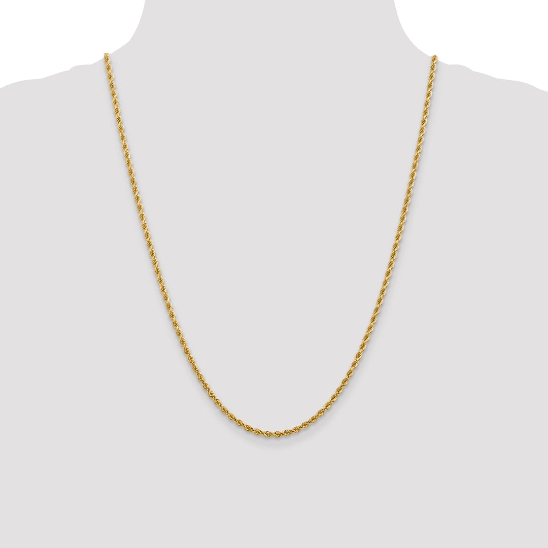 14k Yellow Gold 2.75m DC Lightweight Rope Chain