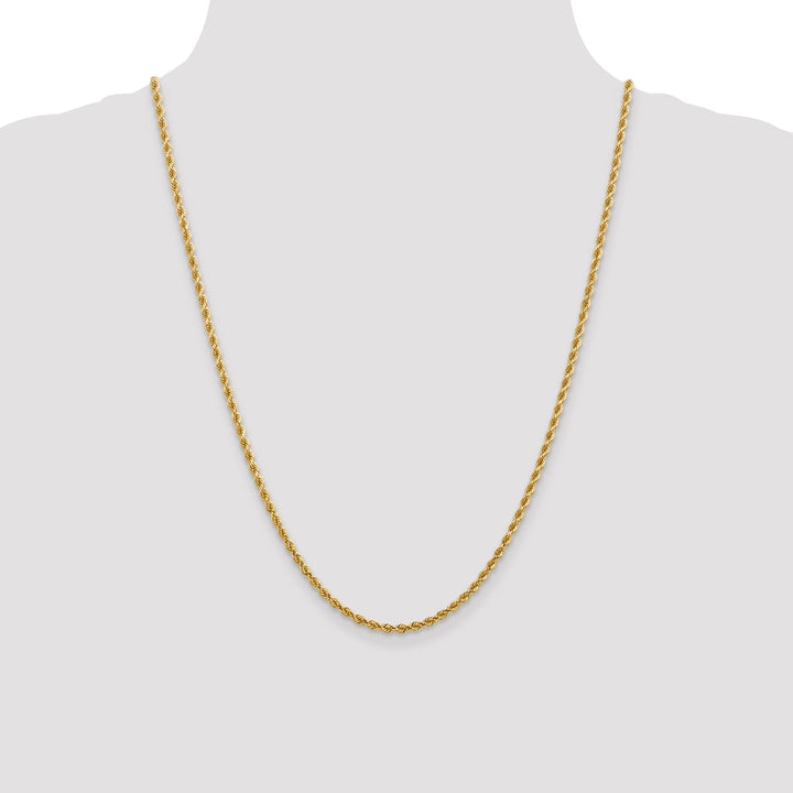 14k Yellow Gold 2.75m DC Lightweight Rope Chain