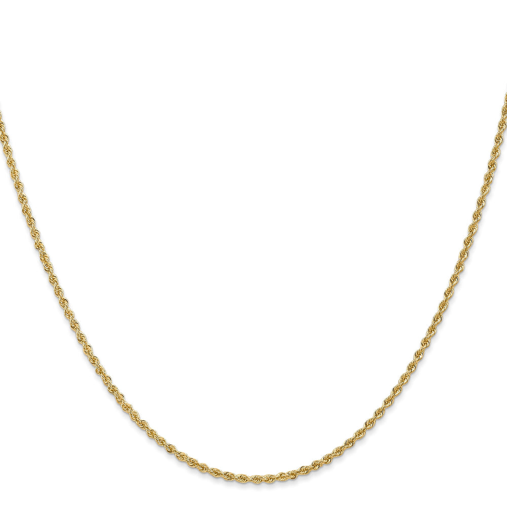 14k Yellow Gold 1.8mm Solid Regular Rope Chain