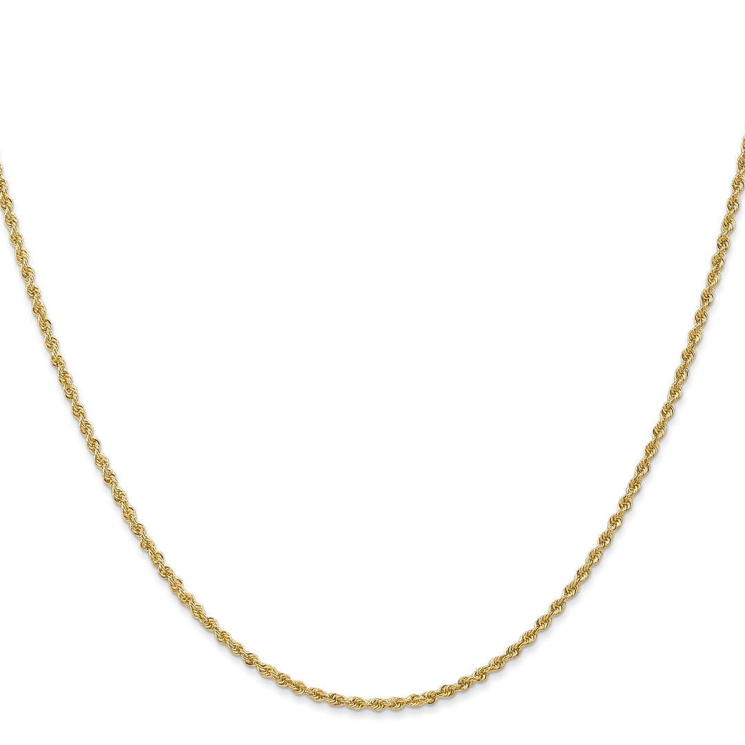 14k Yellow Gold 1.8mm Solid Regular Rope Chain