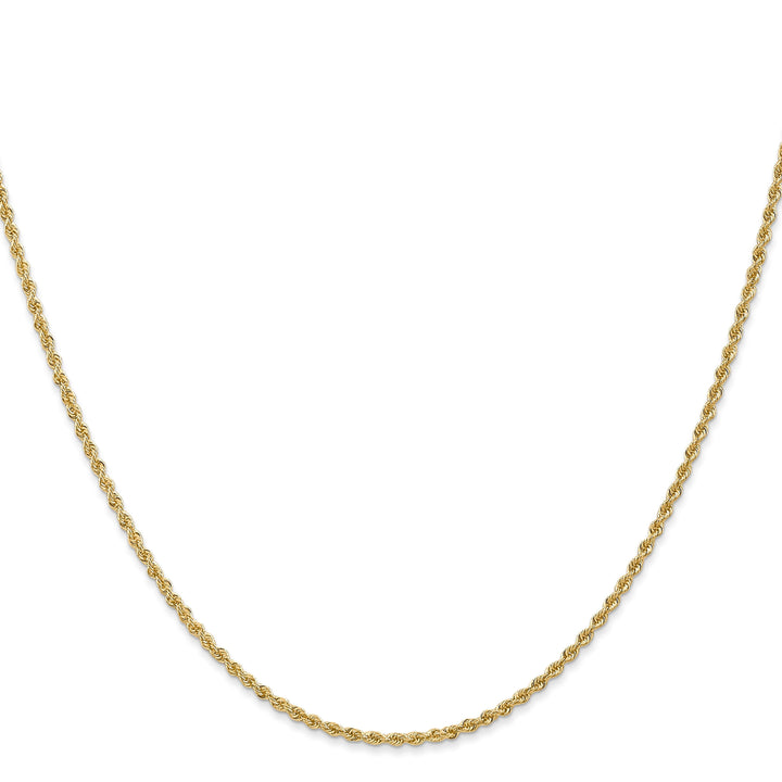 14k Yellow Gold 1.8mm Solid Regular Rope Chain