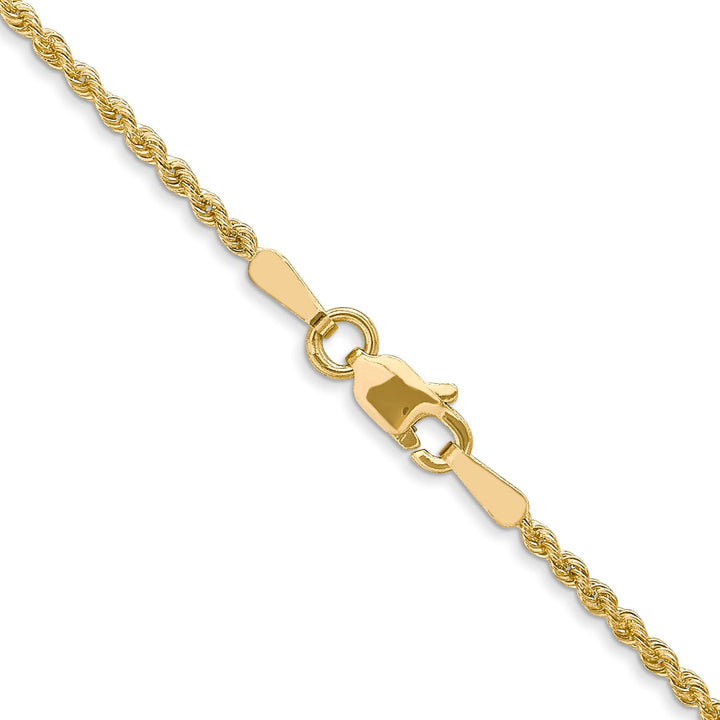 14k Yellow Gold 1.8mm Solid Regular Rope Chain