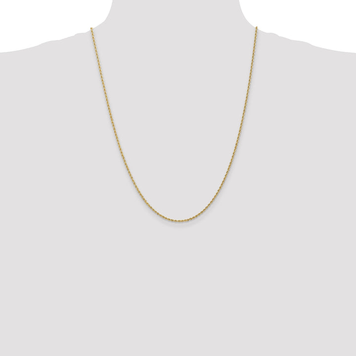 14k Yellow Gold 1.8mm Solid Regular Rope Chain