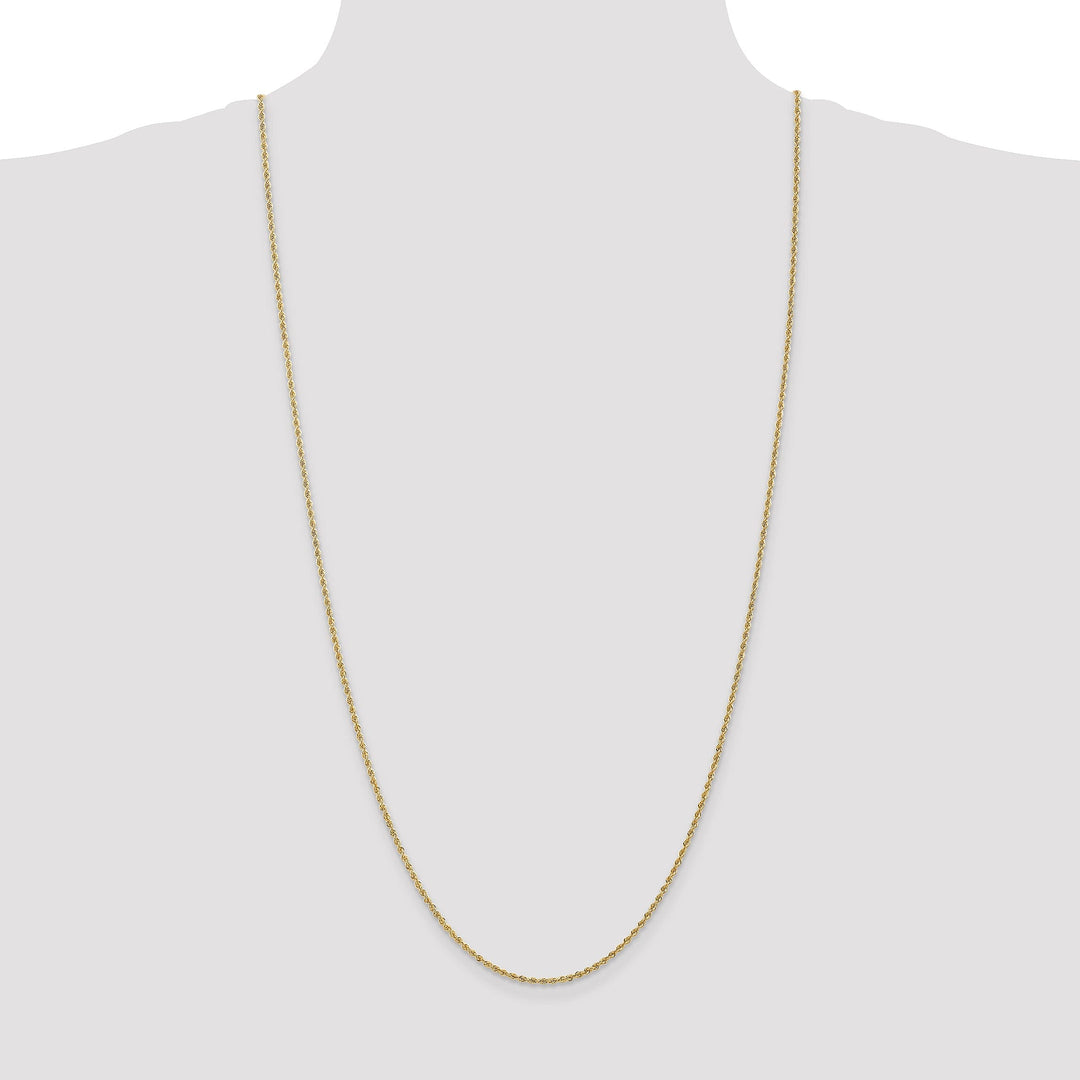 14k Yellow Gold 1.8mm Solid Regular Rope Chain
