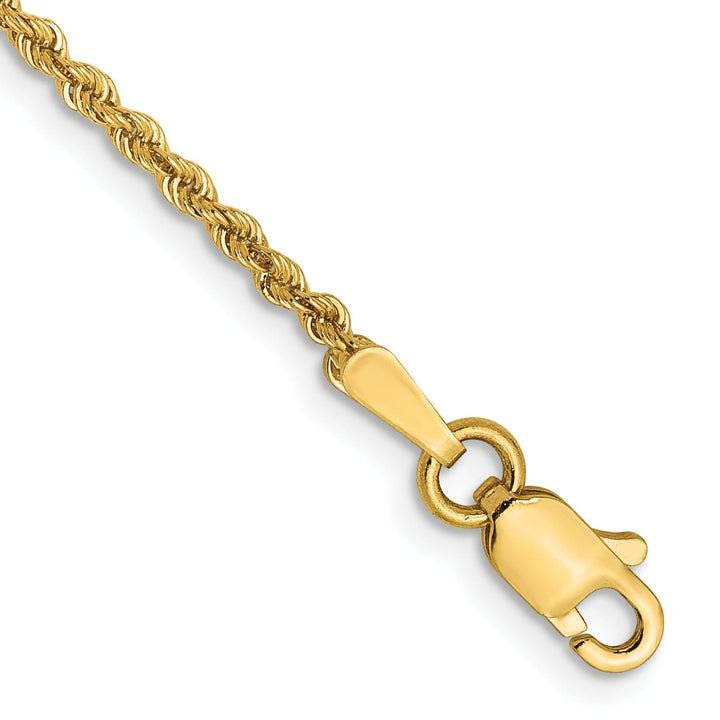 14k Yellow Gold 1.8mm Solid Rope Chain