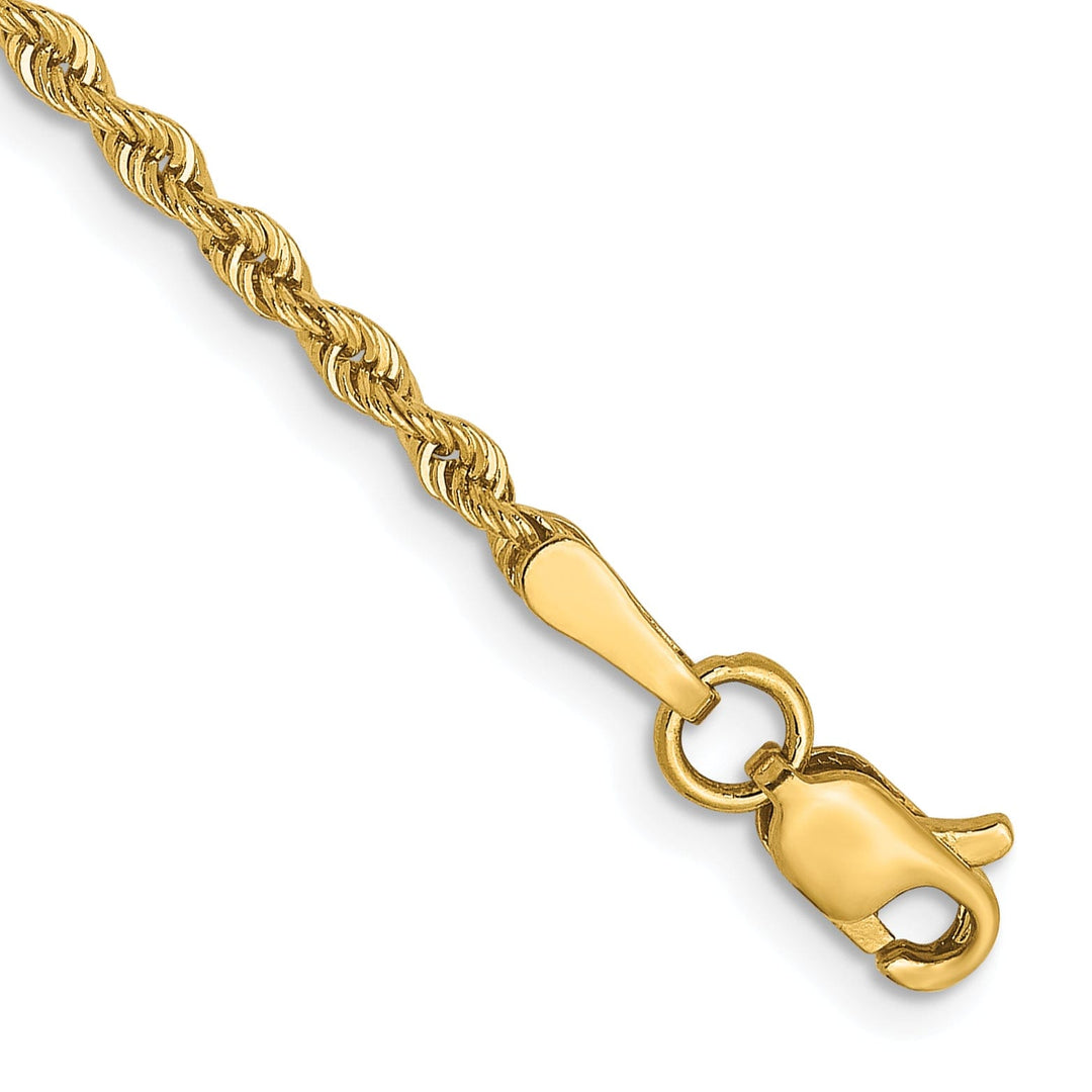 14k Yellow Gold 2.0mm Solid Rope Chain