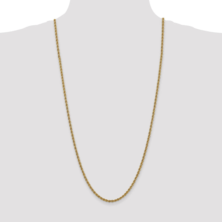 14k Yellow Gold 3.0mm Solid Rope Chain