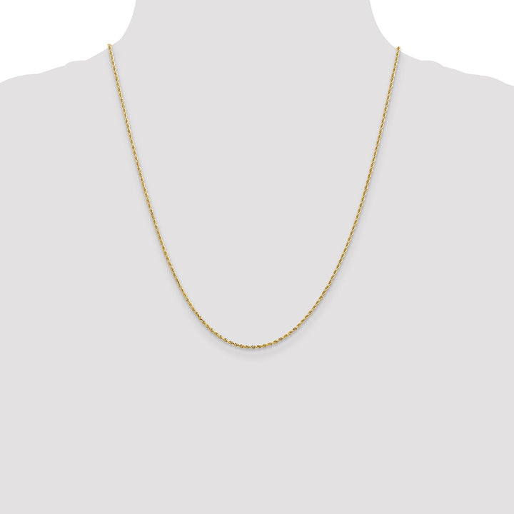 14k Yellow Gold 1.3mm D.C Rope Chain