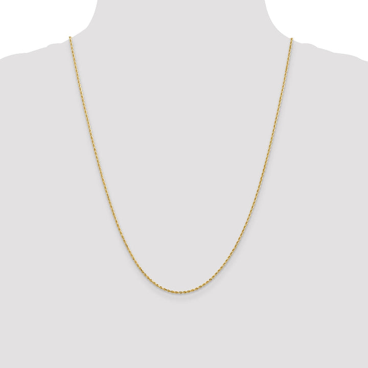 14k Yellow Gold 1.3mm D.C Rope Chain