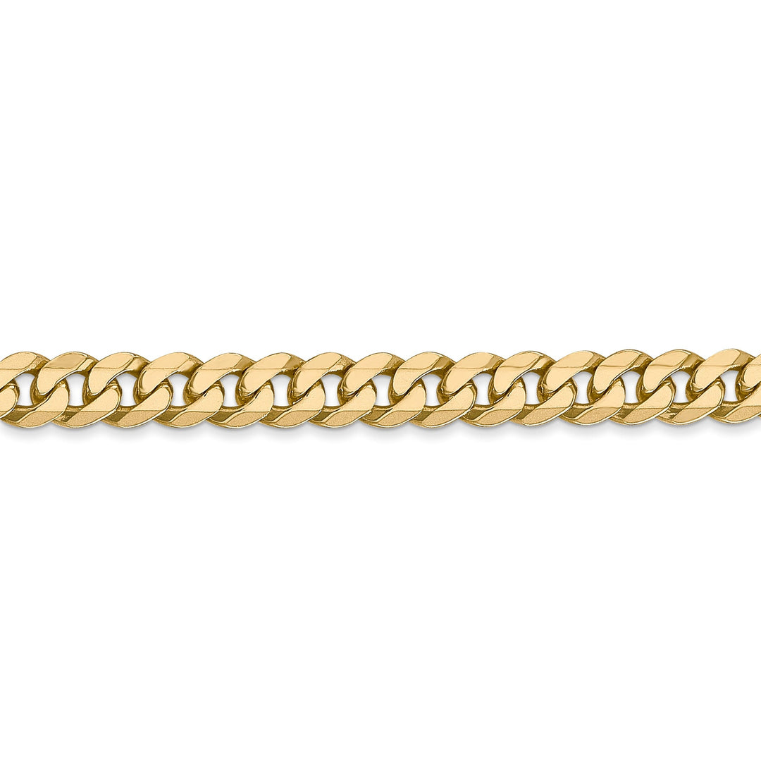14k Yellow Gold 5.75mm Beveled Curb Bracelet