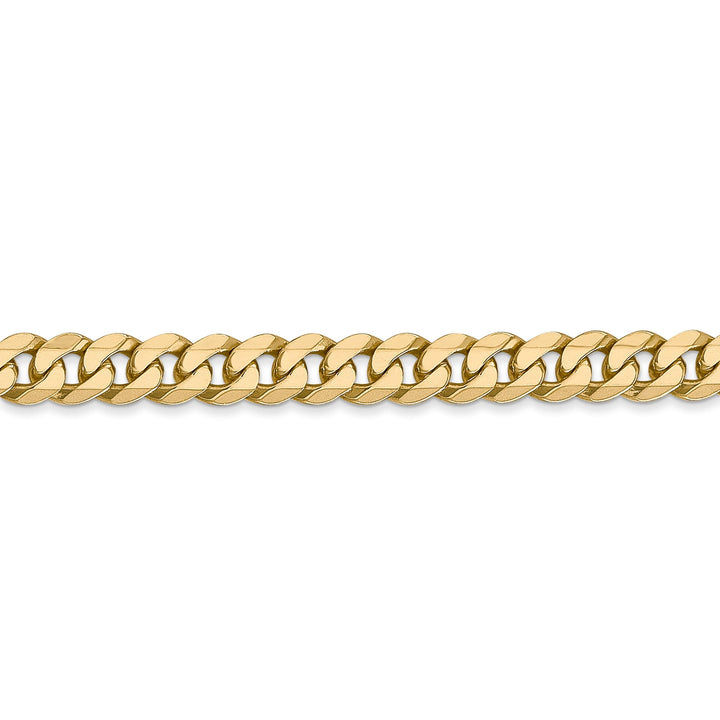 14k Yellow Gold 5.75mm Beveled Curb Bracelet