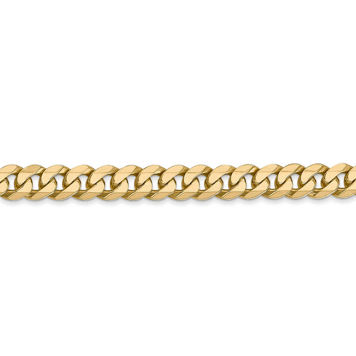 14k Yellow Gold 5.75mm Flat Beveled Curb Chain