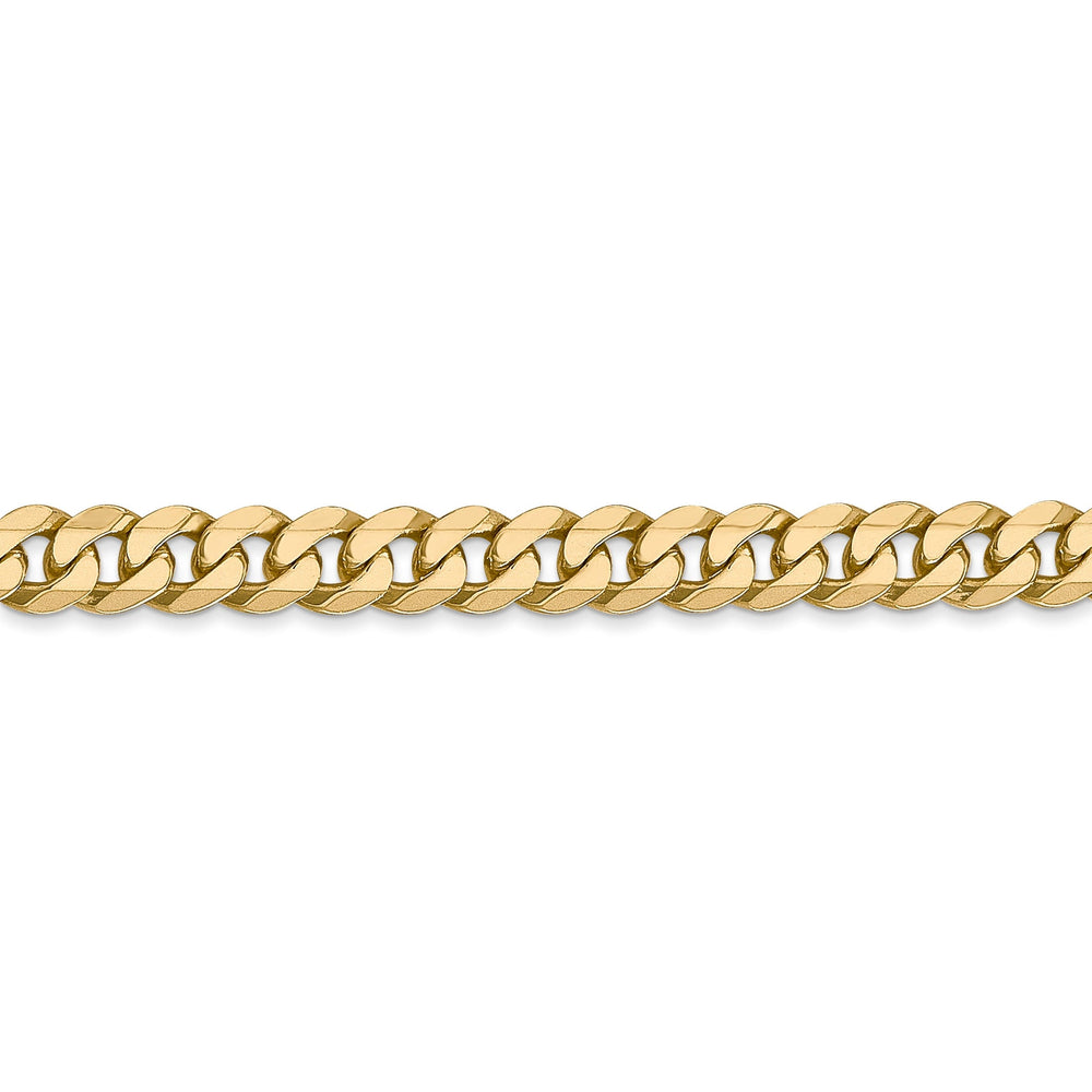 14k Yellow Gold 5.75mm Flat Beveled Curb Chain