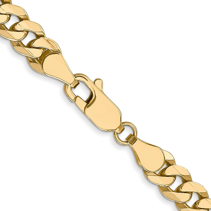 14k Yellow Gold 5.75mm Flat Beveled Curb Chain