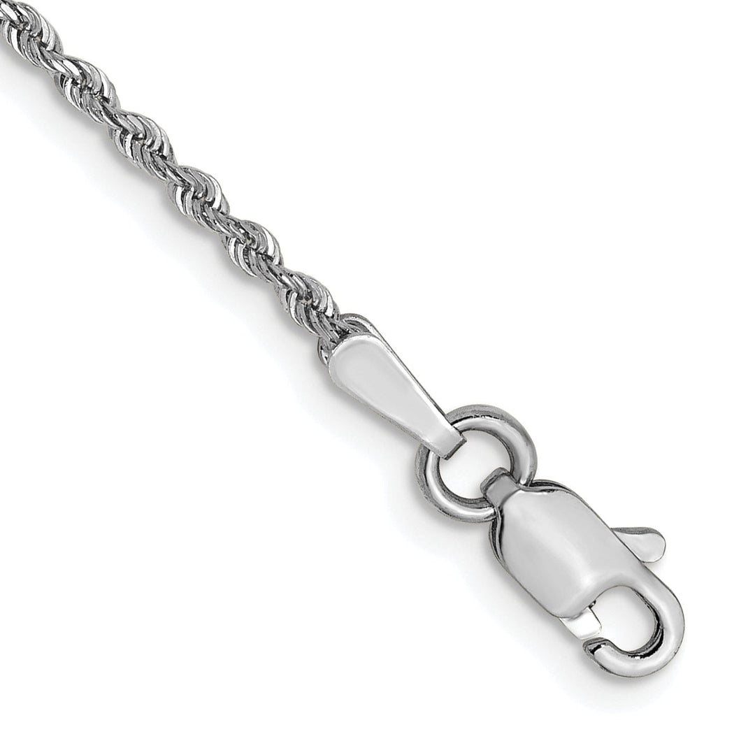 14k White Gold 1.3mm D.C Rope Chain