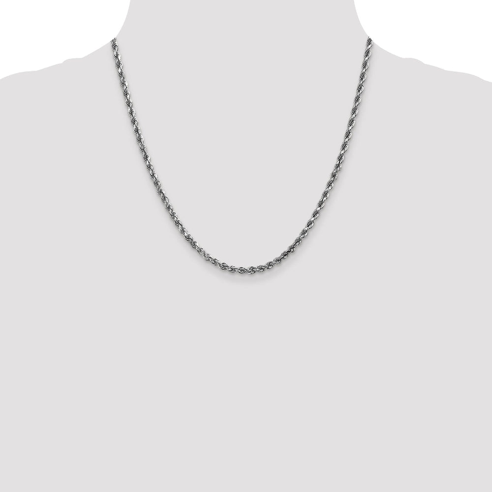 14k White Gold 4.00mm D.C Rope Chain