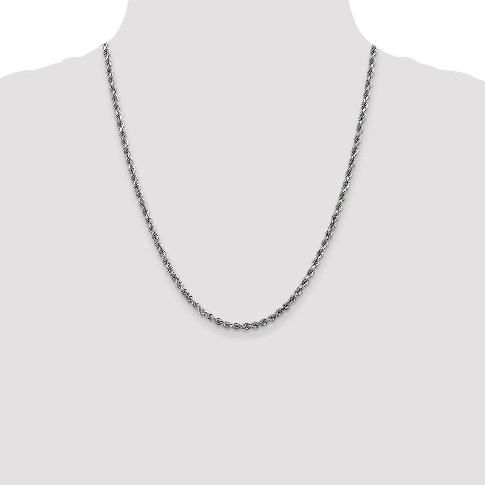 14k White Gold 4.00mm D.C Rope Chain