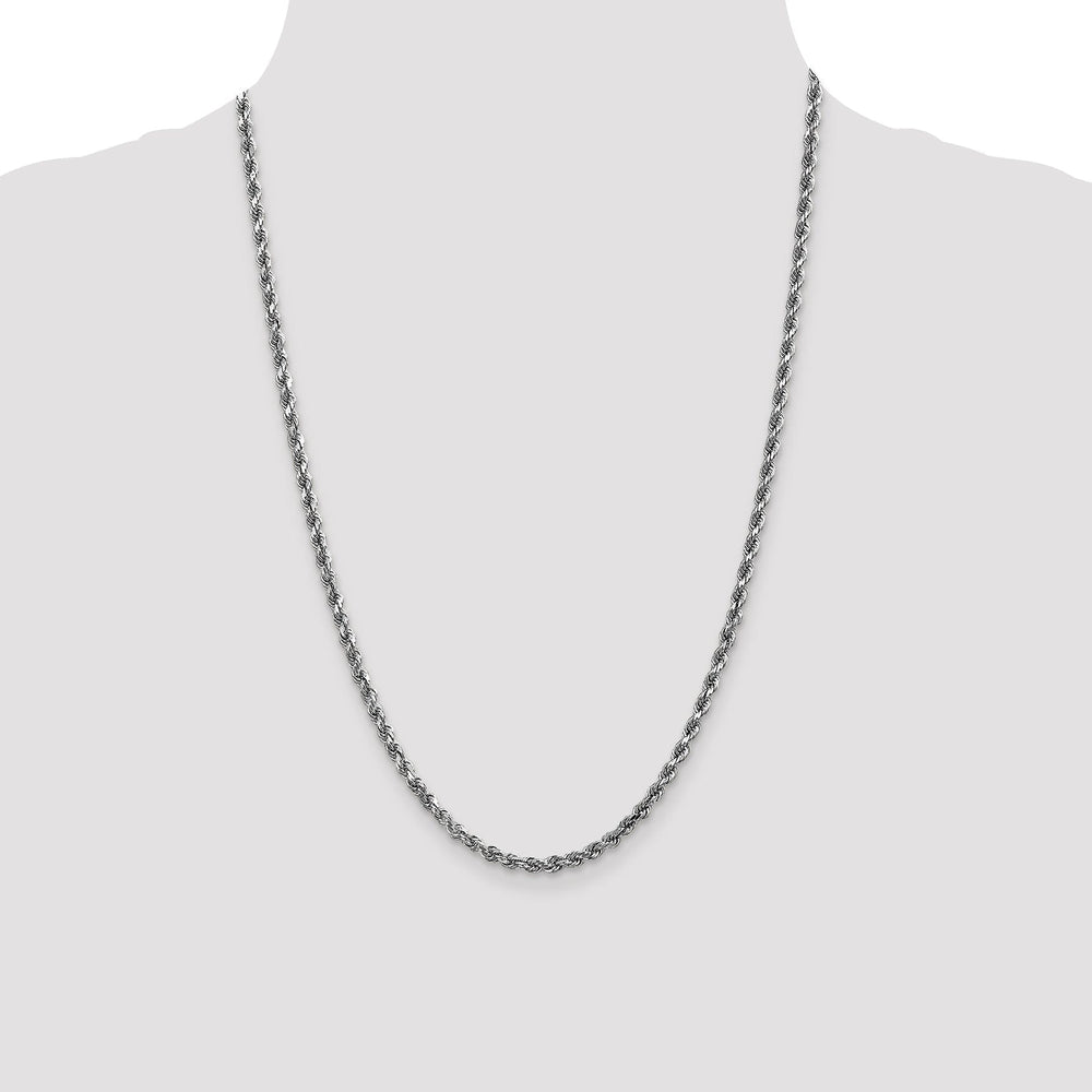 14k White Gold 4.00mm D.C Rope Chain