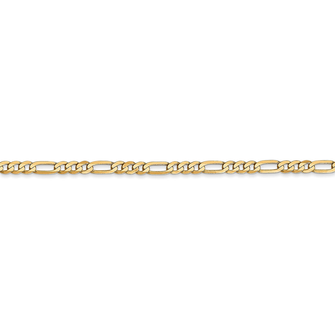 Leslie 14k Yellow Gold 2.75mm Flat Figaro Chain