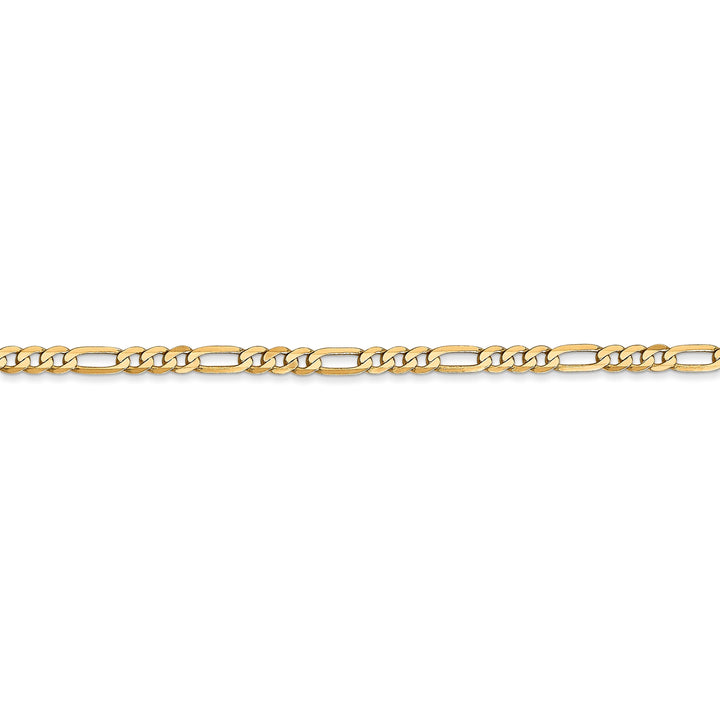 Leslie 14k Yellow Gold 2.75mm Flat Figaro Chain