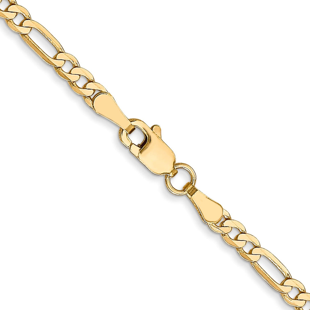 Leslie 14k Yellow Gold 2.75mm Flat Figaro Chain