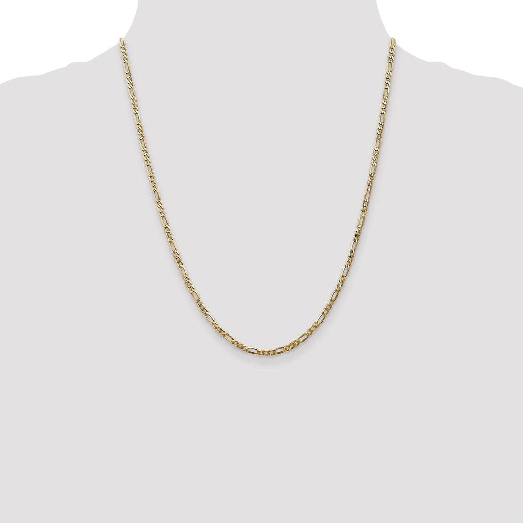 Leslie 14k Yellow Gold 2.75mm Flat Figaro Chain