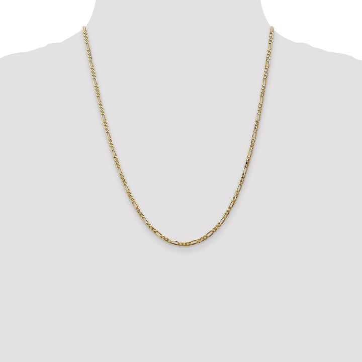 Leslie 14k Yellow Gold 2.75mm Flat Figaro Chain