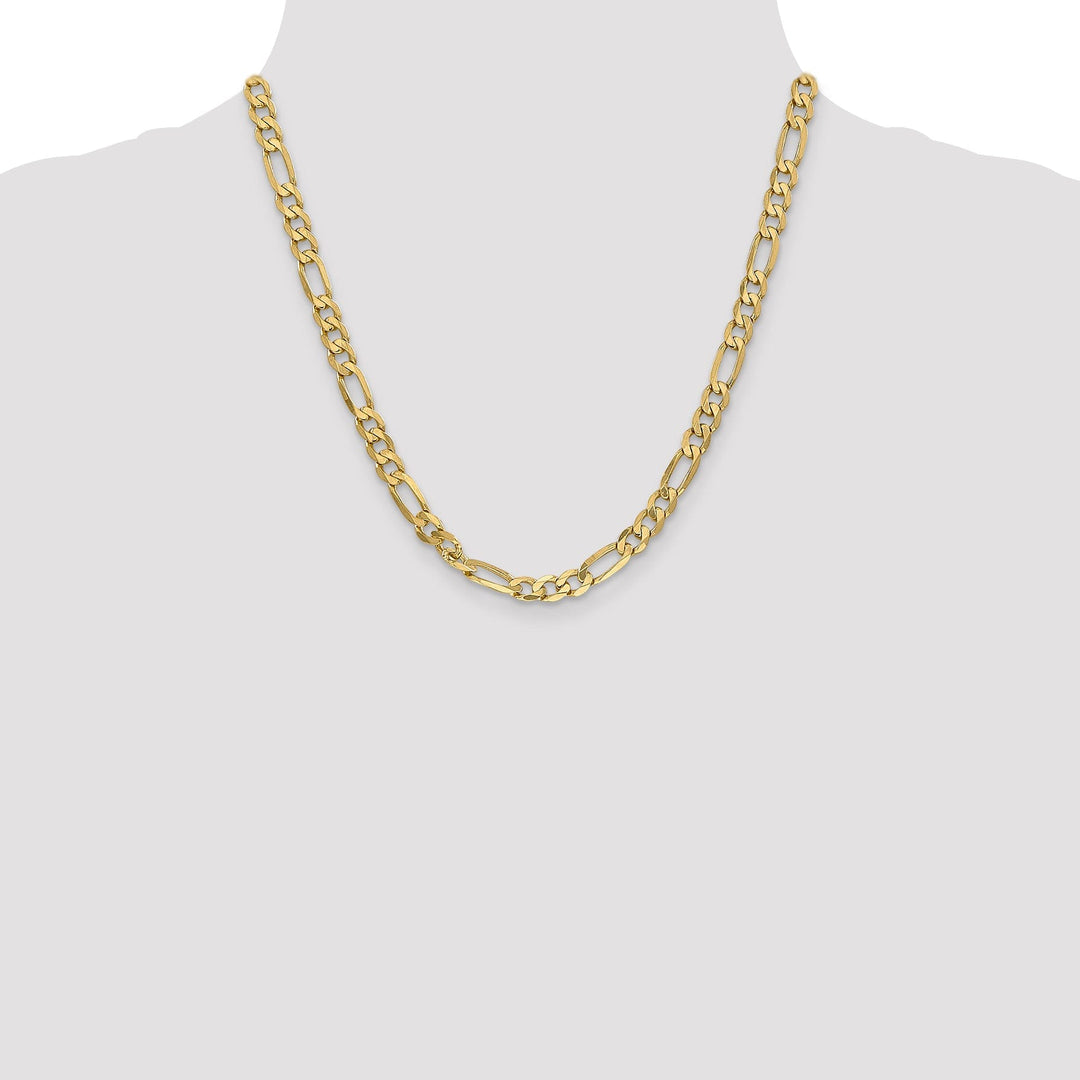 Leslie 14k Yellow Gold 6.25mm Flat Figaro Chain