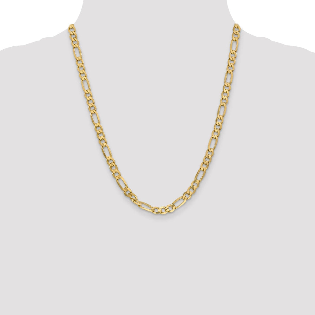 Leslie 14k Yellow Gold 6.25mm Flat Figaro Chain