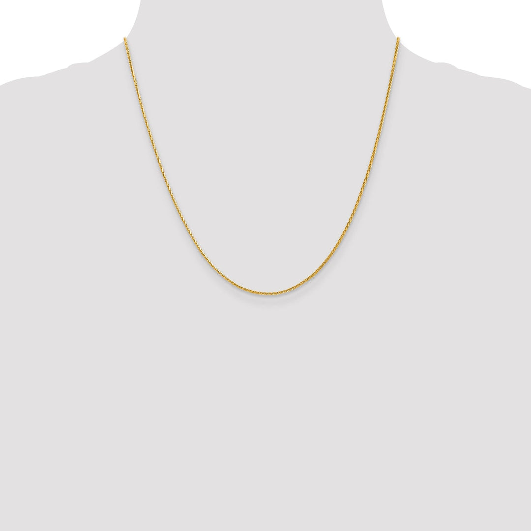 14k Yellow Gold 1.3mm D.C Spiga Wheat Chain