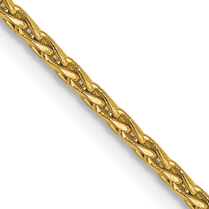 14k Yellow Gold 1.3mm D.C Spiga Wheat Chain