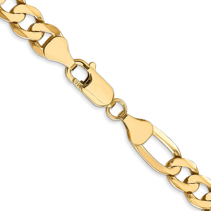 Leslie 14k Yellow Gold 7.0mm Flat Figaro Chain