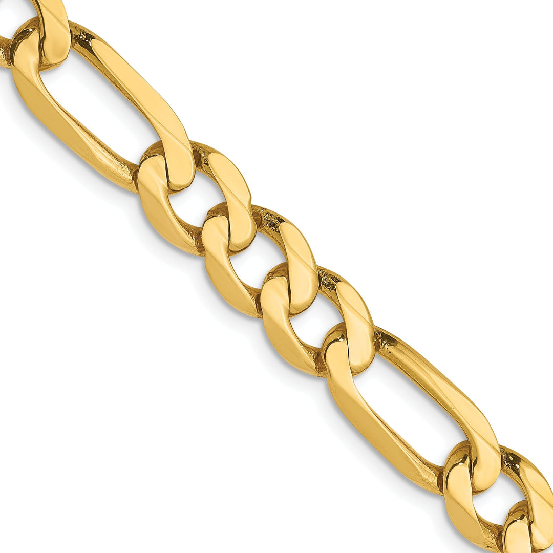 Leslie 14k Yellow Gold 7.0mm Flat Figaro Chain