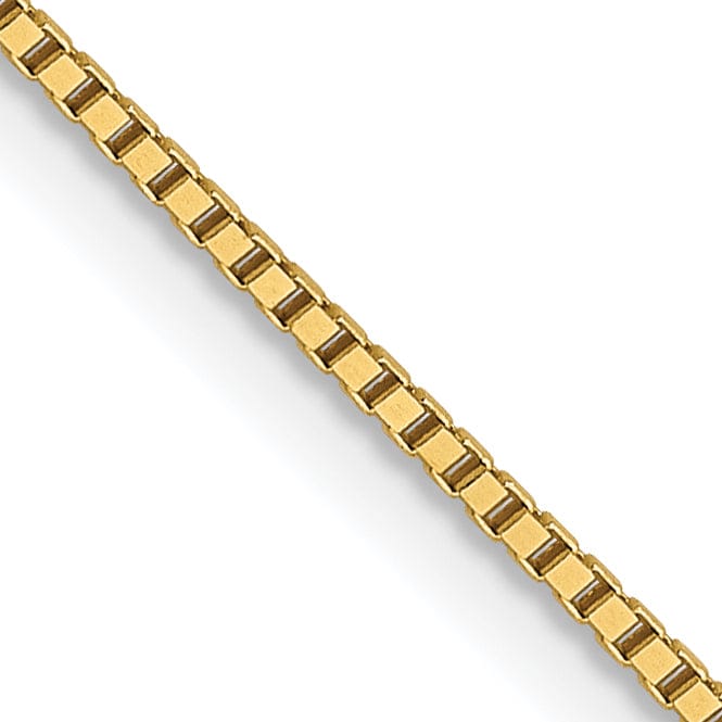 14k Yellow Gold .8 mm Light Box Chain