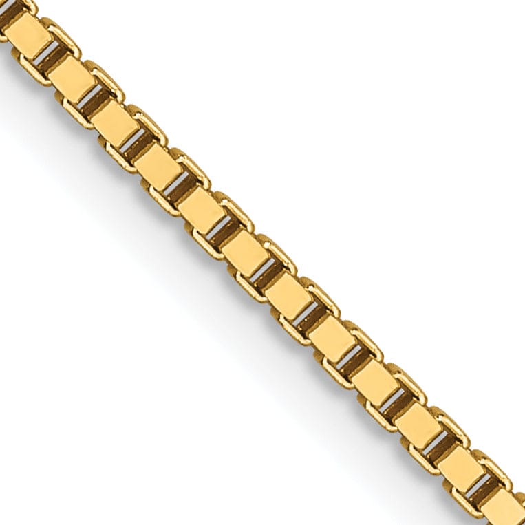 14k Yellow Gold 1.2 mm Box Chain