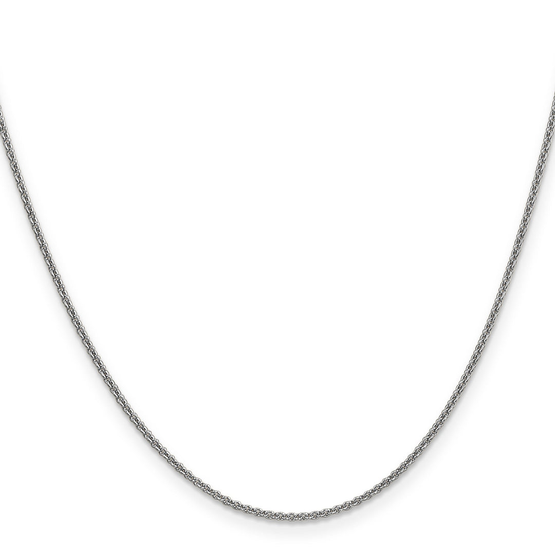 14K White Gold 1.4 m Round Cable Chain