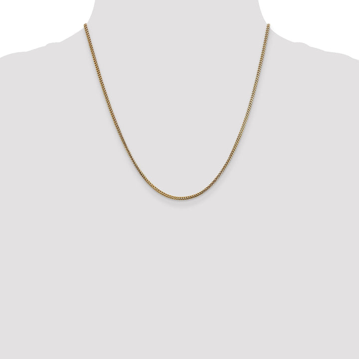 14k Yellow Gold 1.5 mm Franco Chain