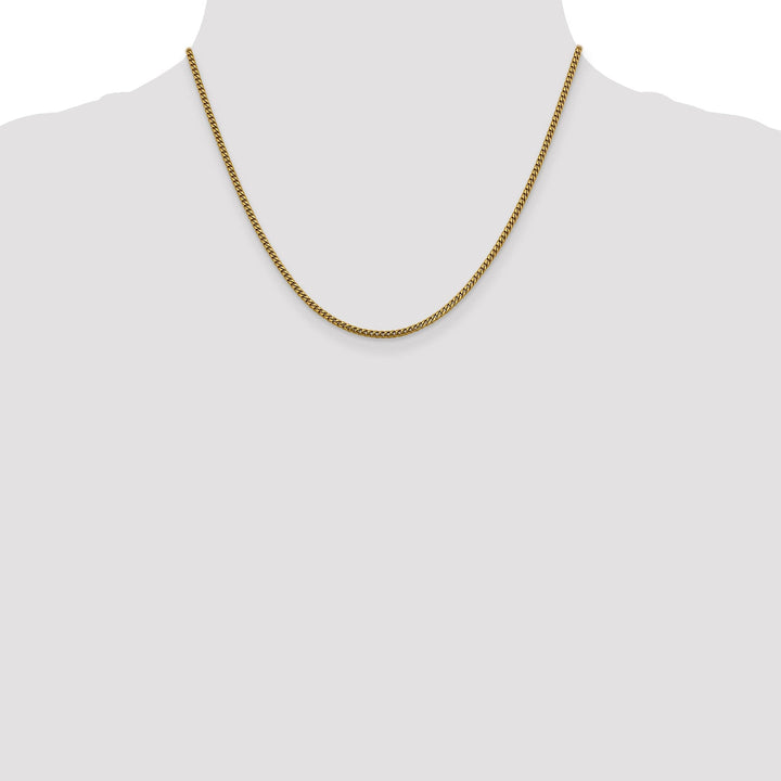 14k Yellow Gold 2 mm Franco Chain