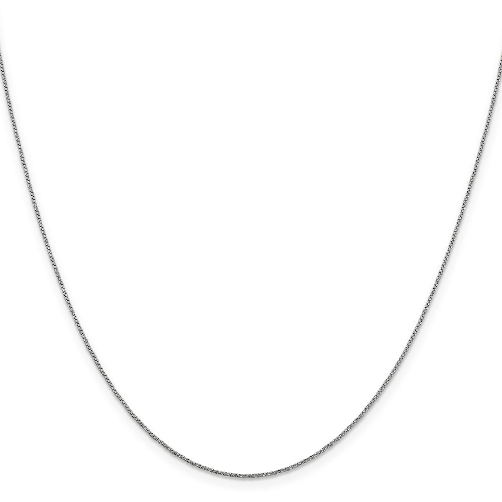 14K White Gold .9 mm D.C Twisted Box Chain