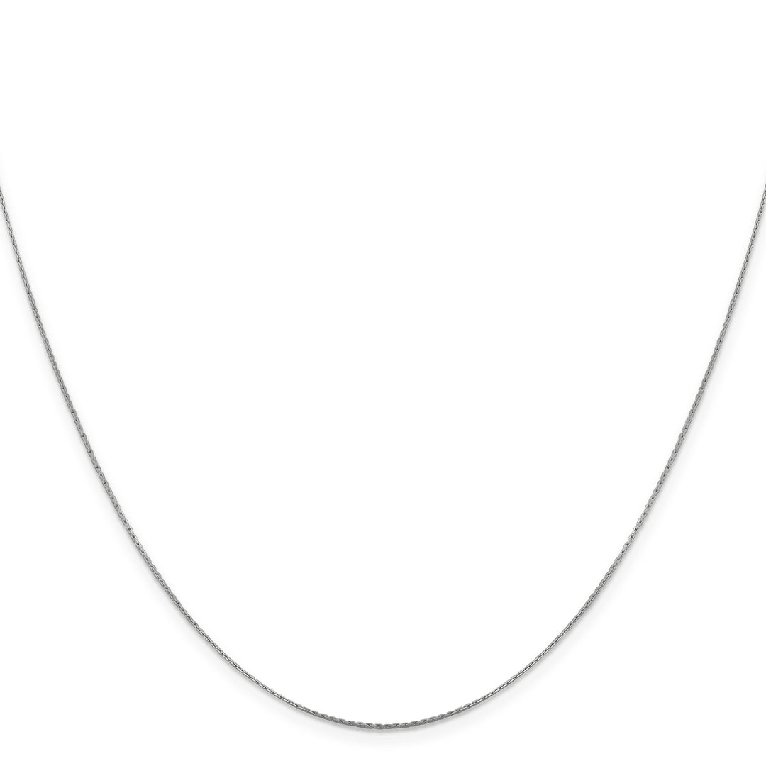 14K White Gold .6 mm Boston Link Chain