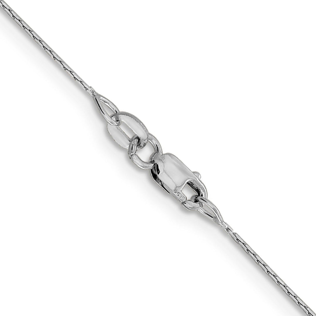 14K White Gold .6 mm Boston Link Chain