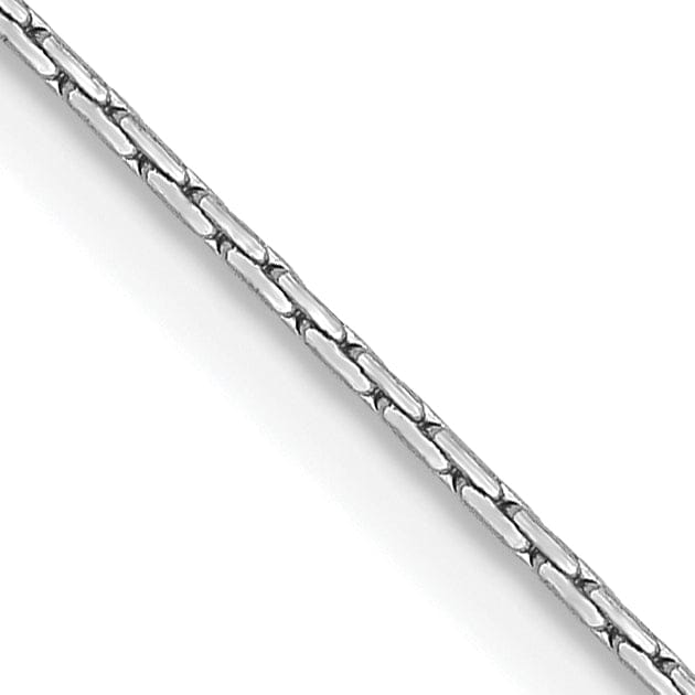 14K White Gold .6 mm Boston Link Chain