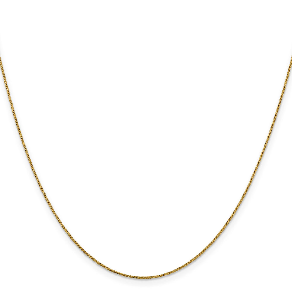 14k Yellow Gold .9 mm D.C Twisted Box Chain